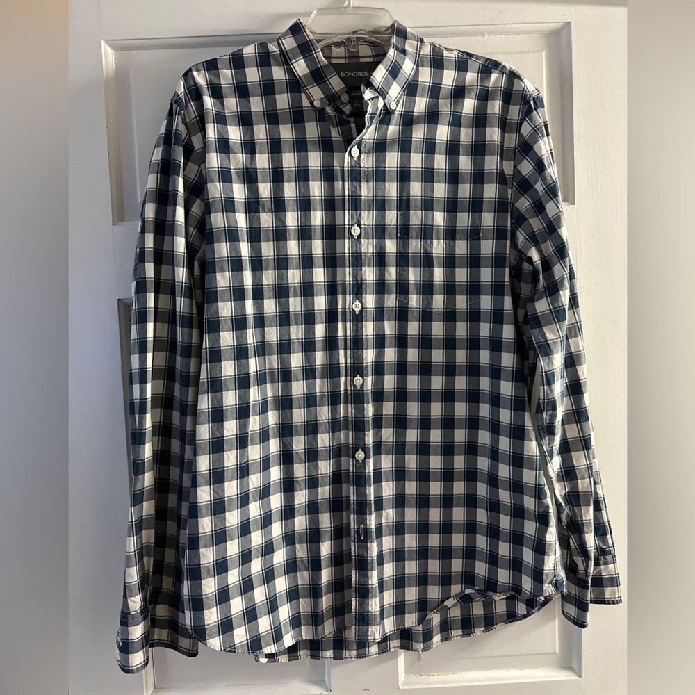 Bonobos Men's Blue Checkered Shirt